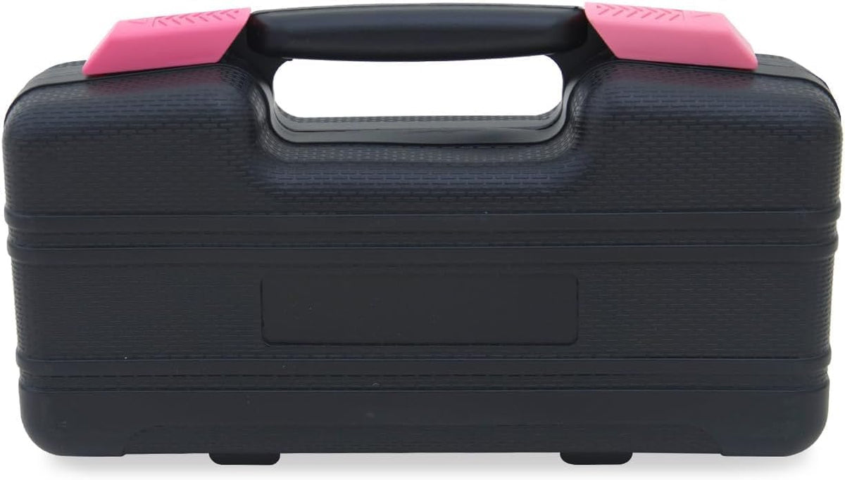 39-Piece Household Tools Kit - Portable and Essential Repair Set Ideal for Women, College Students, Home Use & More (39p-Pink)