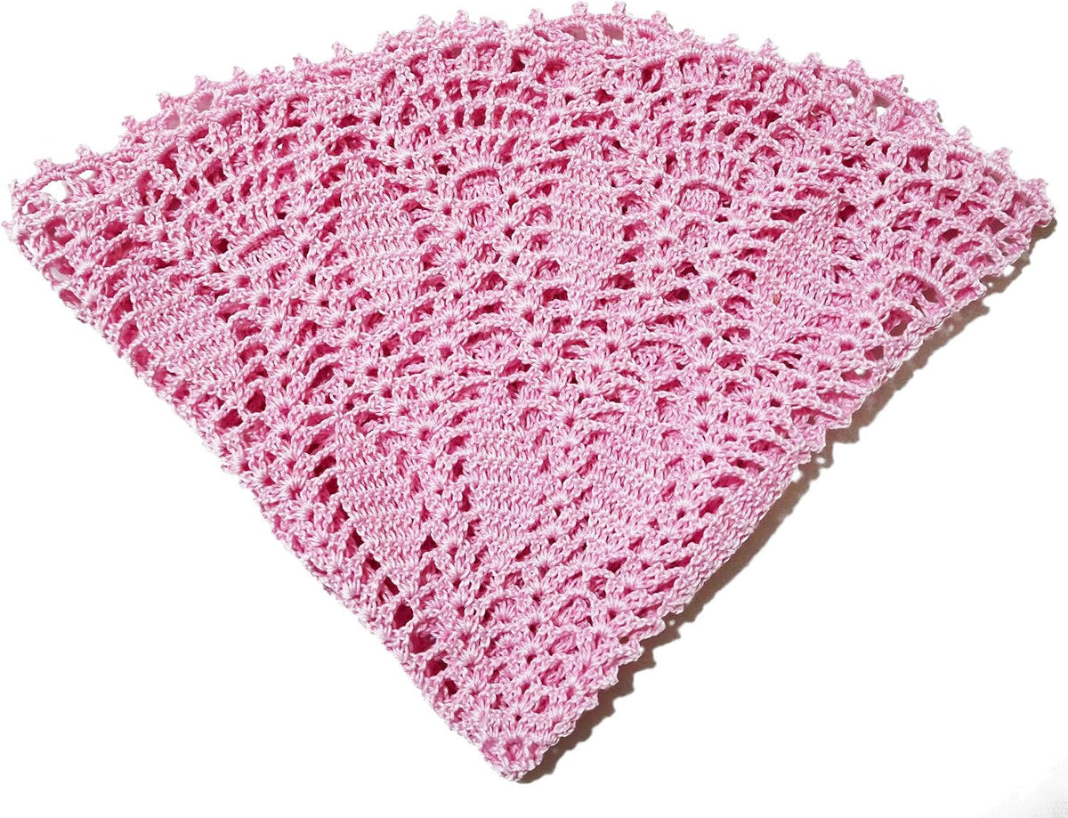 22 Inch Table Placemat Kitchen Round Decor Doily Washable Tablecloth Doilies (Pink)