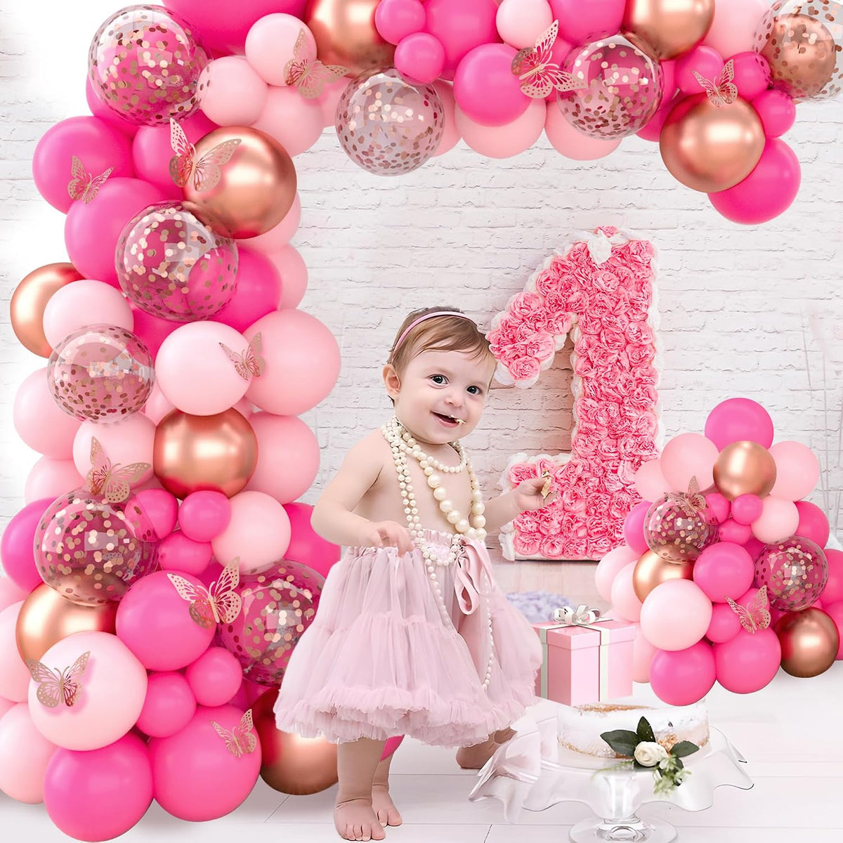 Pink Butterfly Baby Shower Decorations for Girl