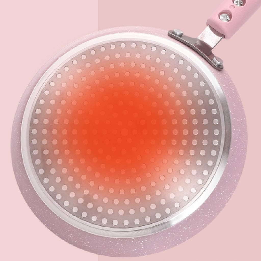 Non-Stick Frying Pan Pink Aluminum Alloy Pancake Egg Steak Pancakes Saucepan Kitchen Cooking Tools