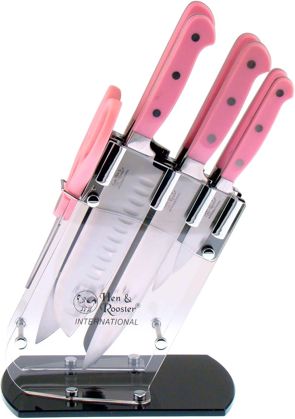HRI036 Seven piece Kitchen Set Pink Tactical Knives
