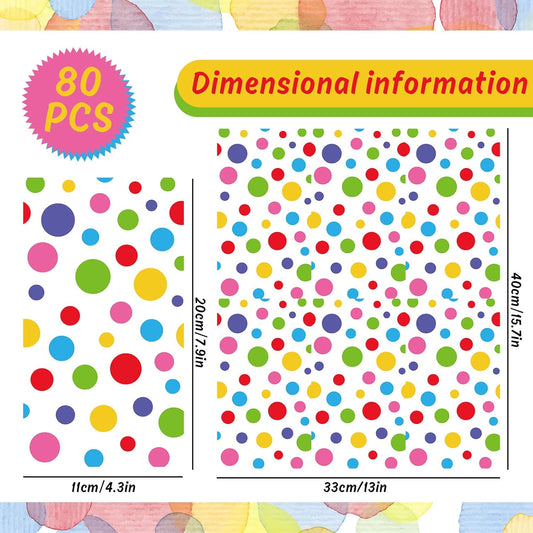 JarThenaAMCS 80Pcs Colorful Dots Guest Napkins Disposable Paper Npakins Dots Dinner Hand Towels for Home Kitchen Bathroom Wedding Baby Shower Birthday Holiday Party Supplies Table Decor