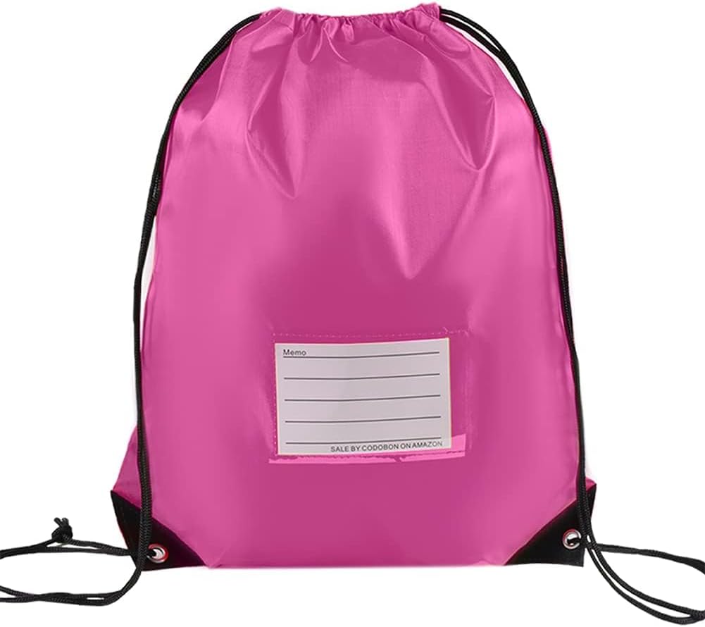 20 Pcs Drawstring Bags,Bulk Draw String Backpack, DIY Gym Sports Cinch Bag Sackpack for Women Men, Pink