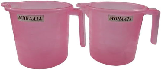 Bathing Mug, 1.5 Liter Capacity, Certified Water Bath Mug, LAHER (Pack of 2) (PINK)