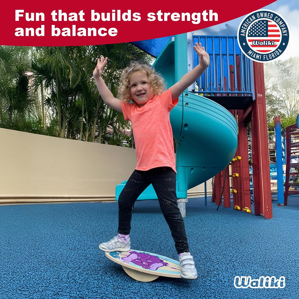 Wood Balance Board | Ages 3-8 | Toddlers and Kids