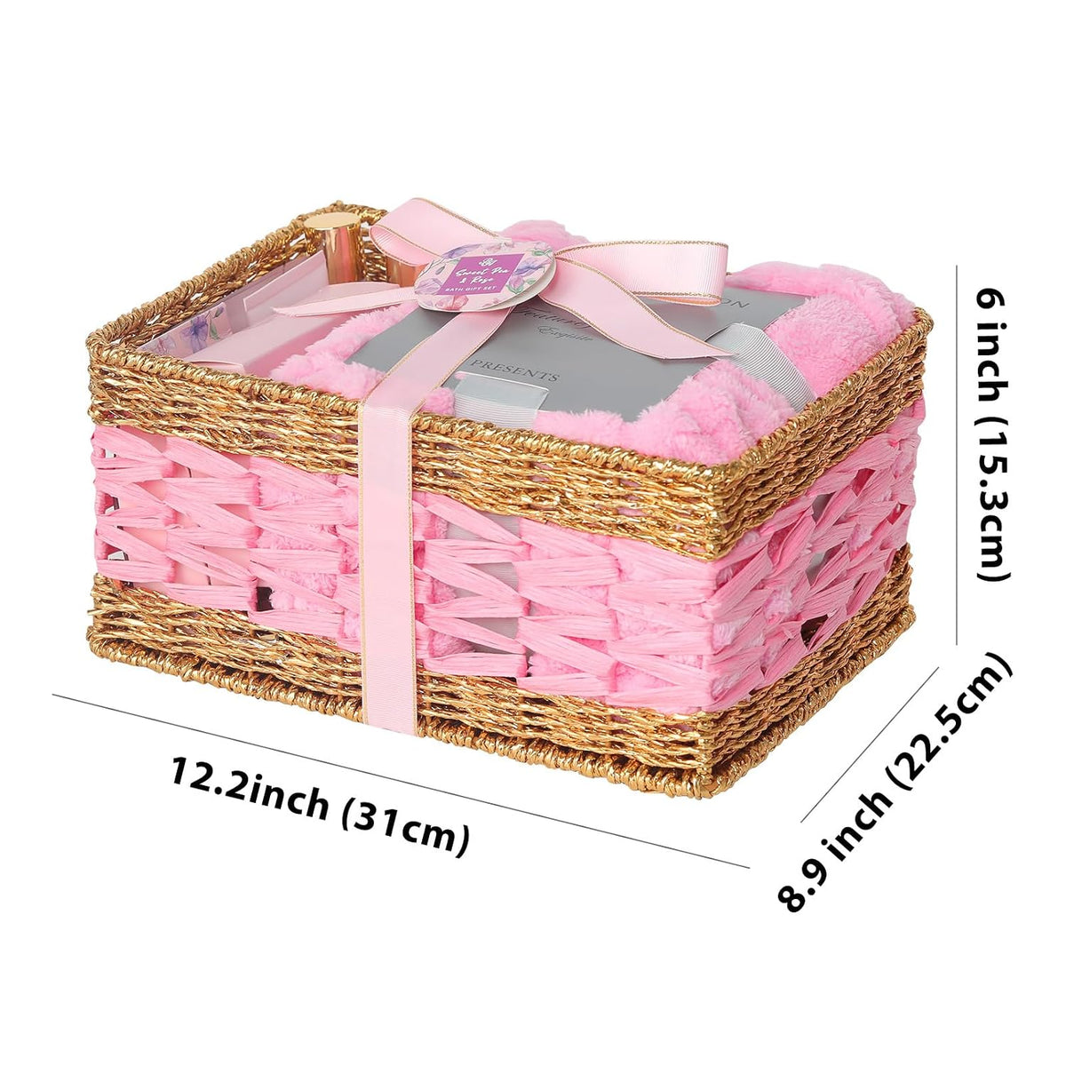 Gifts for Women, 35 Pcs Rose Home Spa Gifts Basket, Get Well Soon Gifts Set