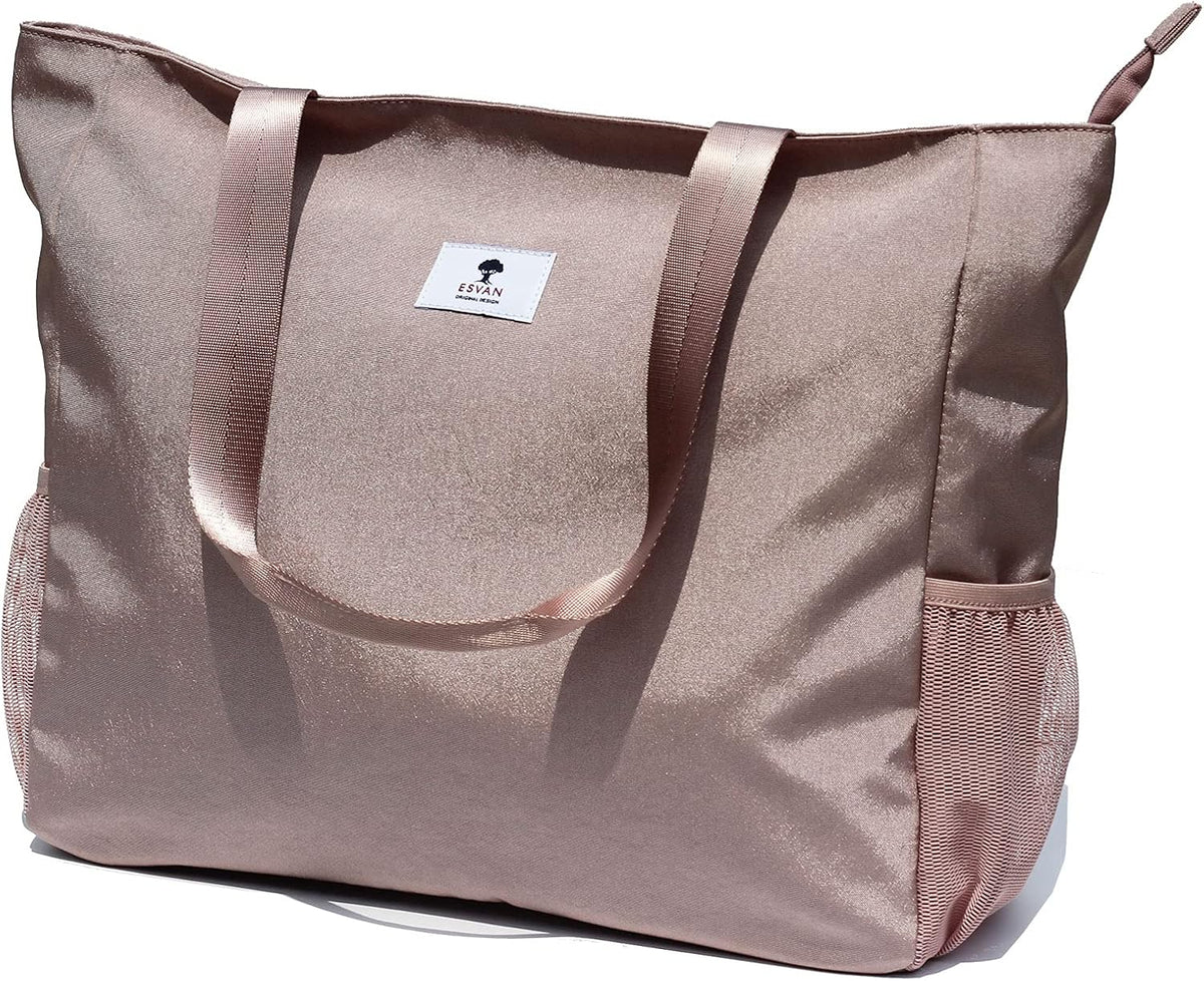 LARGE BEACH BAG Water Resistant Lightweight 20 inch Women Oversize Tote Bag for Gym Beach Travel Pool Yoga Nurse