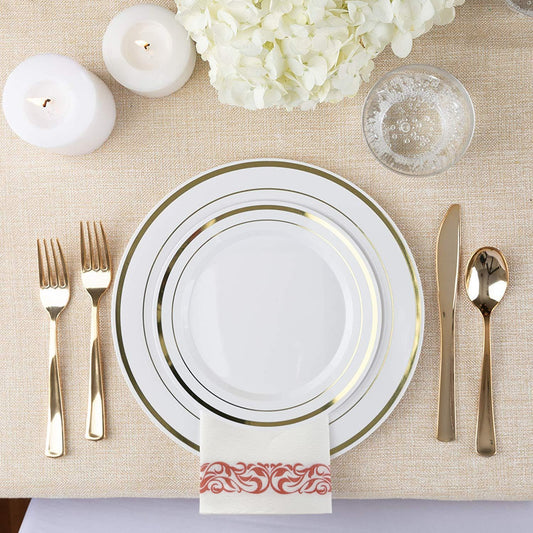 50 Disposable Guest Paper Napkins,Soft & Absorbent Line-Feel Dinner Napkin | Elegant Decorative Paper Guest Towels for Kitchen,Bathroom,Weddings,Party,Dinner&Events daily table event decor(Rose Gold)