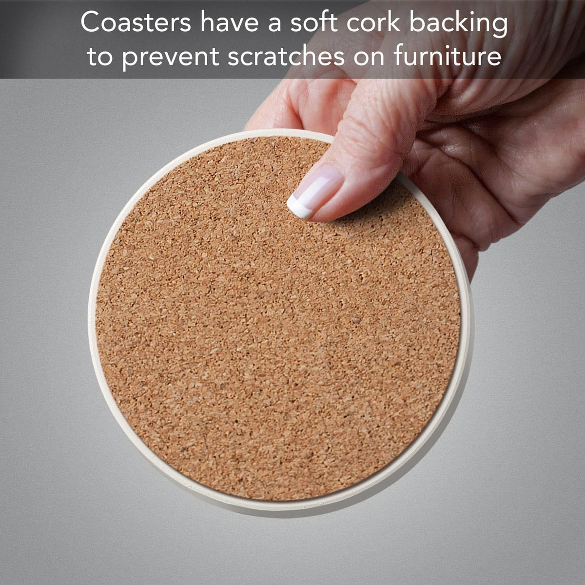 Thirstystone Pink Floral Single Round Absorbent Stone Coaster