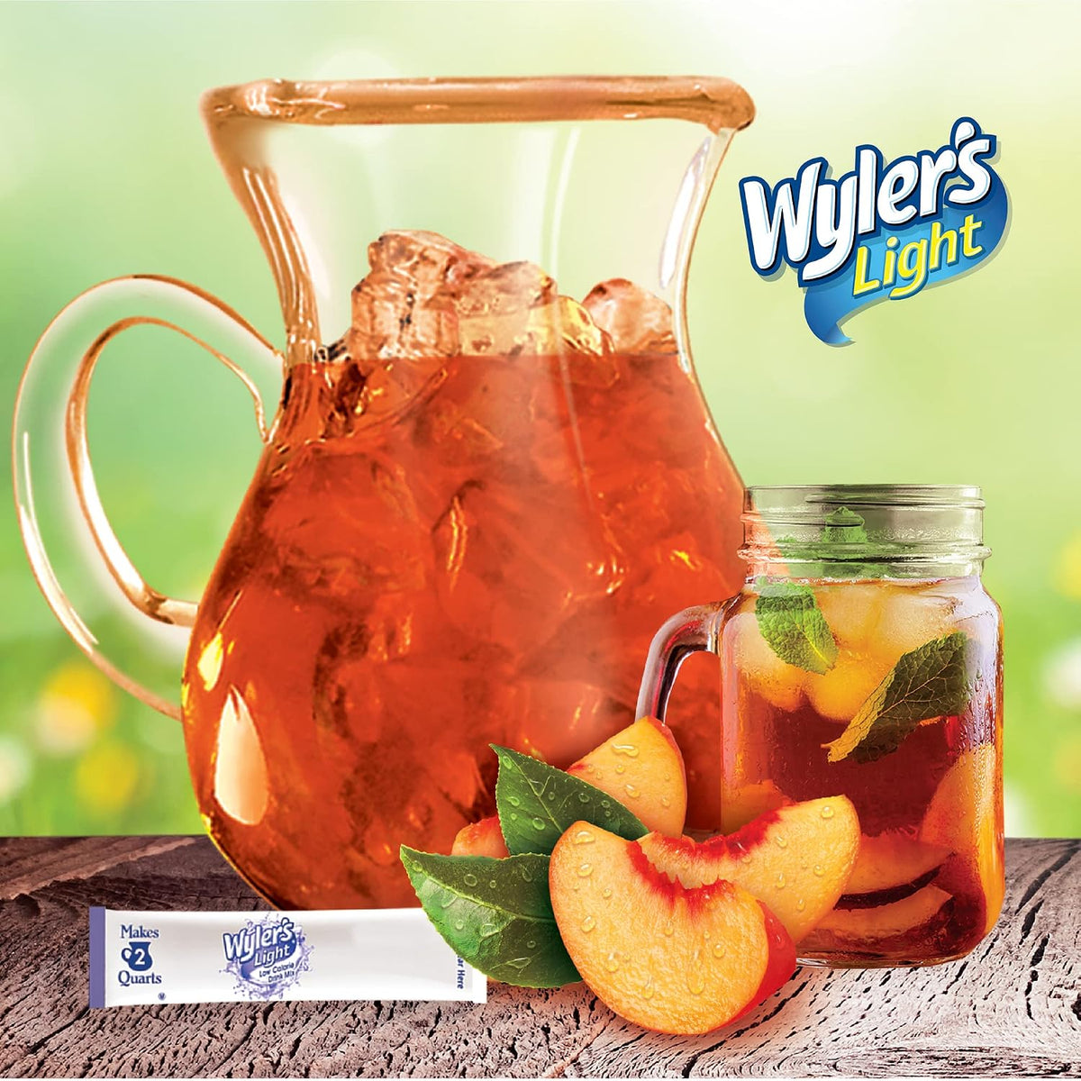 Pitcher Packs, Water Drink Mix,Peach Iced Tea,6 Pitcher Packets (Pack of 2)