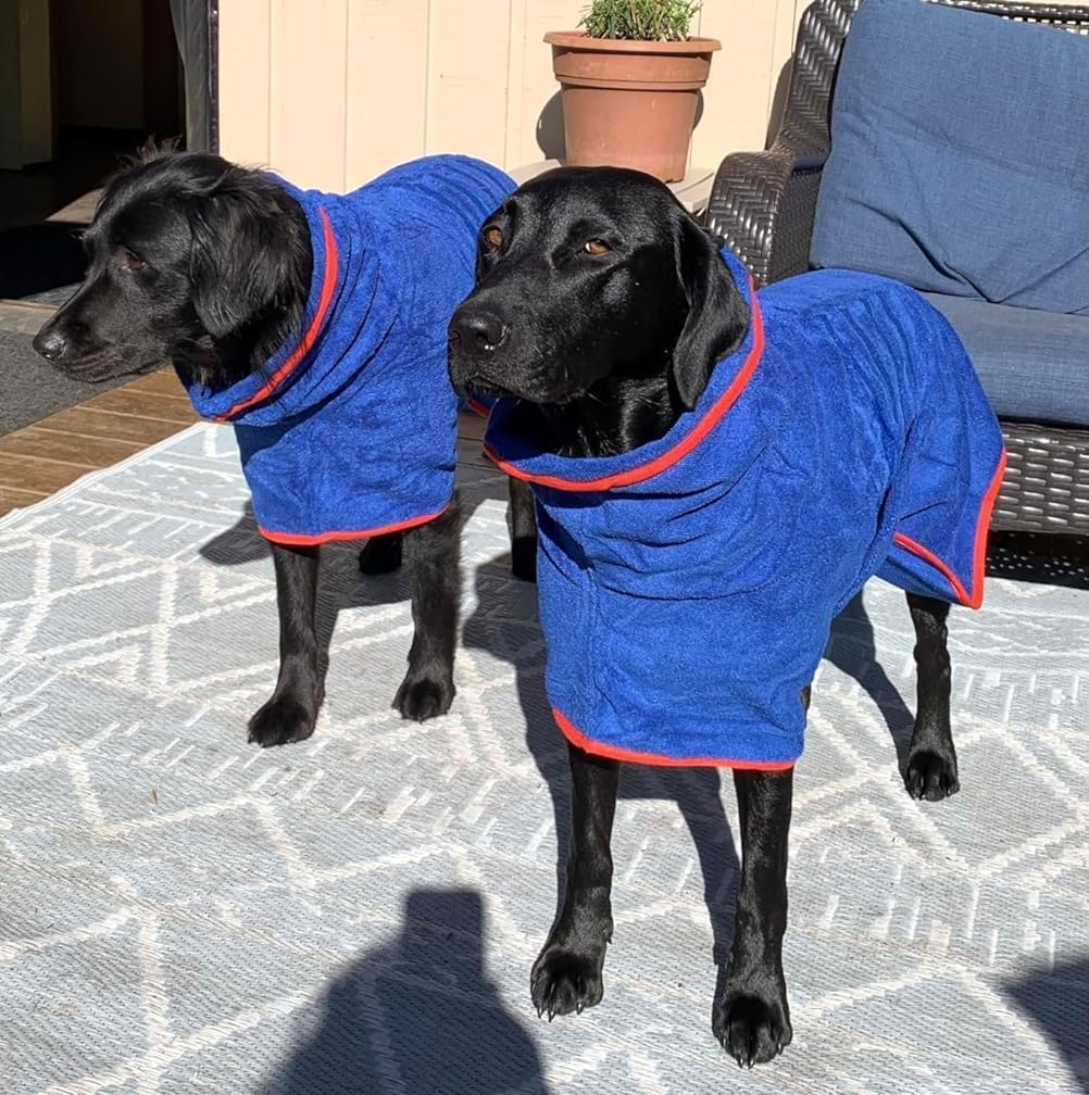 Dog Bathrobe Towel Dog Drying Coat Microfiber Absorbent Fast Drying Robes