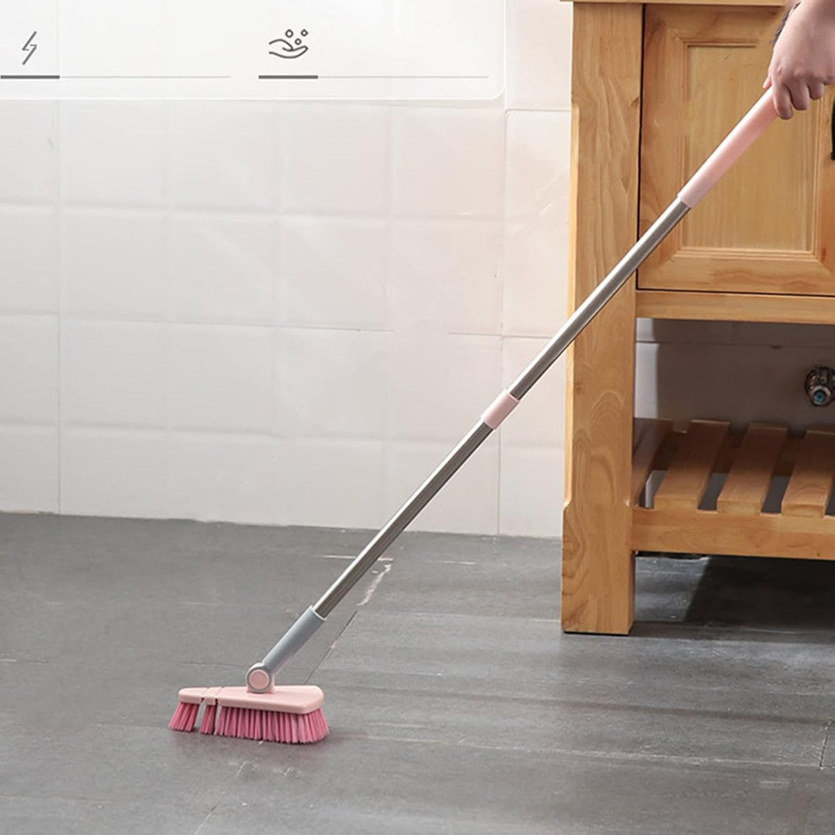 Cleaning Brush Long Handle Floor Scrubbers for Tub Tile Cleaning Supplies