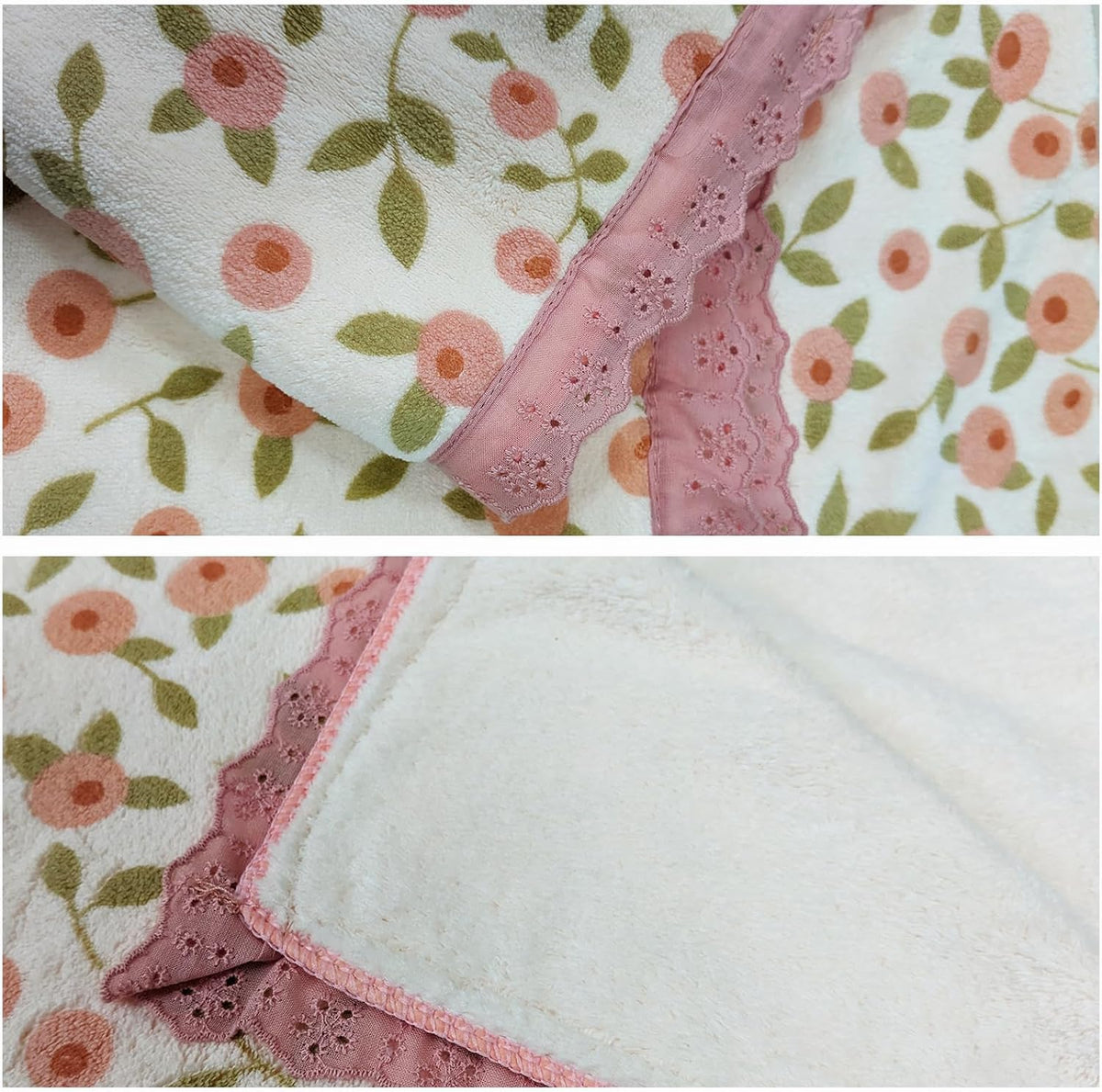 Floral Bath Towel Set,3 pcs,Coral Velvet Soft Absorbent Towels (1 Bath Towel,2 Hand Towels)