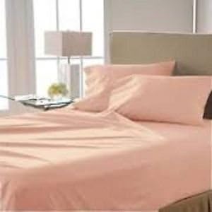 Egyptian Cotton 400 Thread Count Luxurious 2 PC Pillow Cases Standard Size 20" x 26"(Inches) -Peach Solid. Dimension in CM (51 cm x 65 cm)