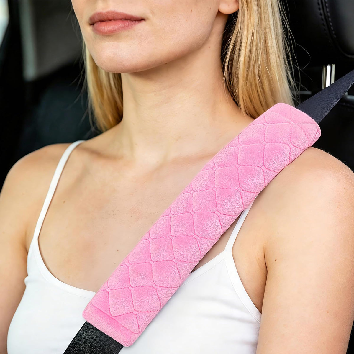 2 Pack Seat Belt Covers Soft Shoulder Pad for Cars & Backpack