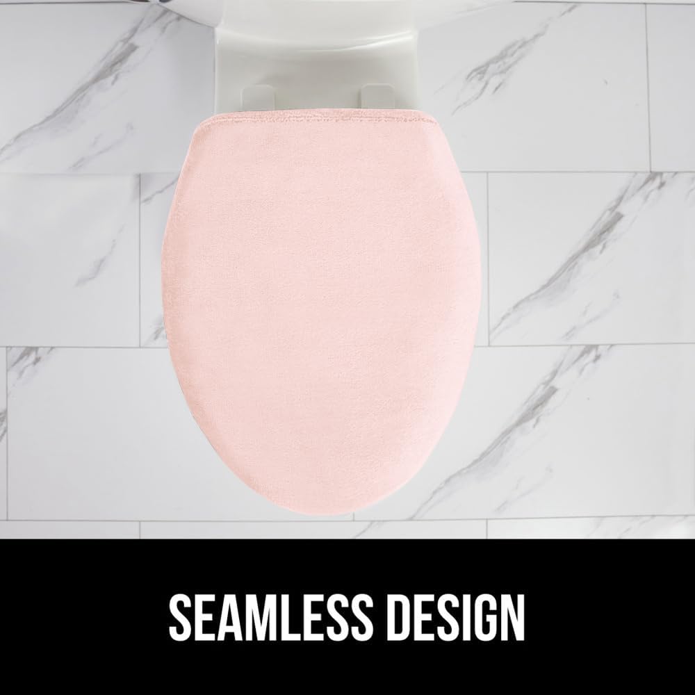 Thick Memory Foam Toilet Lid Seat Cover, 19.5x18.5 Pink