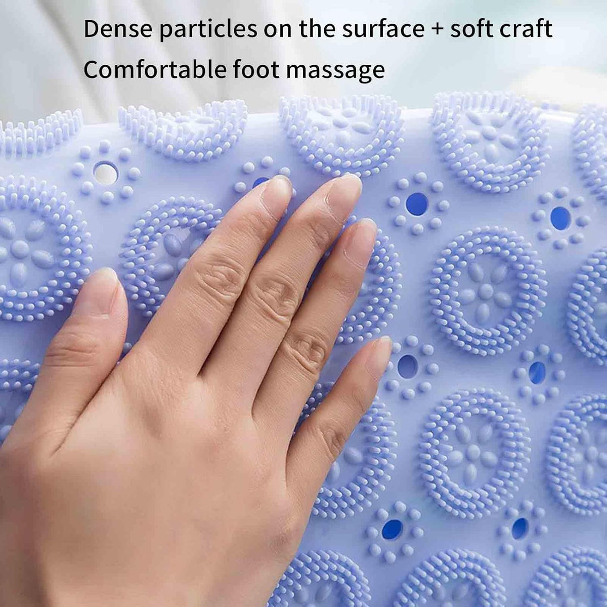 Bath Mat Bath Mats for Bathroom Mat Non Slip Bathmat Shower Outside Rug Round Bottom High Adsorption Suction Cup Washable Large Hole Drain (Pink,30x30cm)