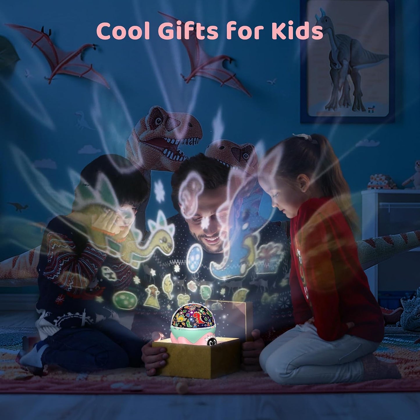 Dinosaur Night Light Projector for Kids | Star Lights Projector for Bedroom