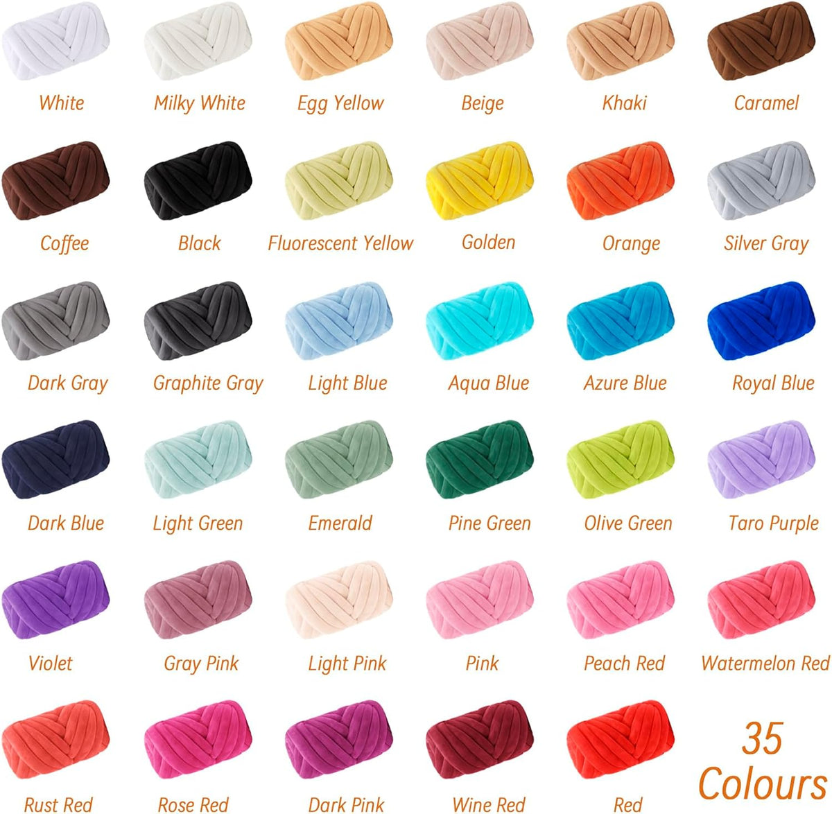Thick Chunky Yarn for Arm Knitting, Jumbo Tube Knit Blanket Soft Velvet Yarn for Crocheting Handbags, Hand Knitting, Pet Bed, Rugs, Pillows, Crafts (Peach Red, 0.55lbs)