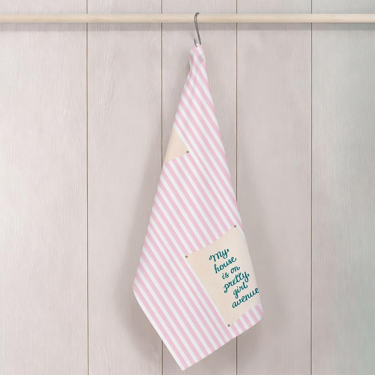 Pink Striped Decorative Hand Tea Dish Towel for Bathroom Kitchen, Girly Kitchen Bathroom Accessories Decor Towels,16x24 inch