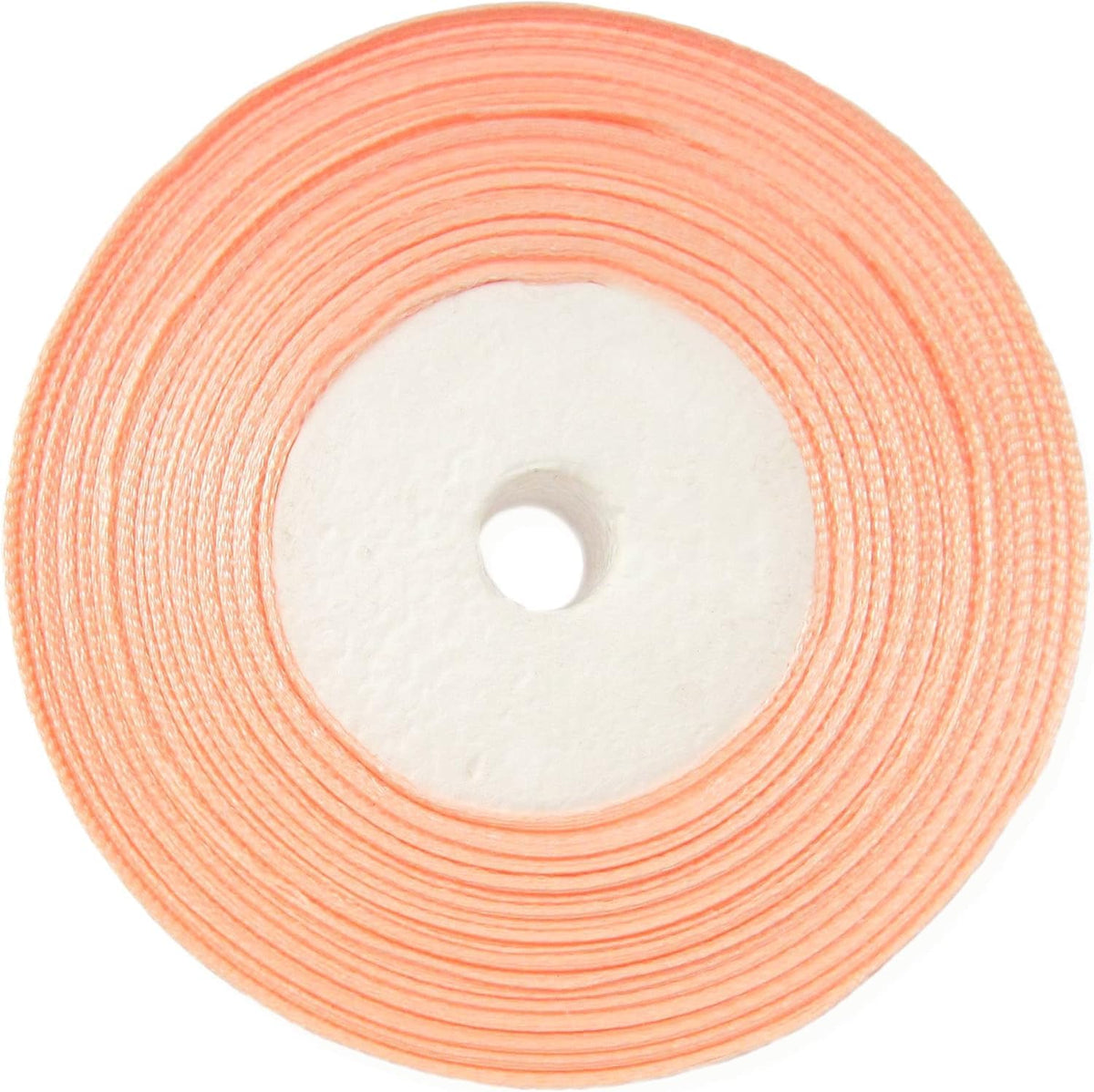 Light Peach Satin Ribbon 1 inch Double Faced 25 Yards Satin Solid Roll for Gift Wrapping Hair Bows Wedding Halloween Christmas Party Decoration Balloons Wreath Craft Sewing Invitation Cards Bouquets
