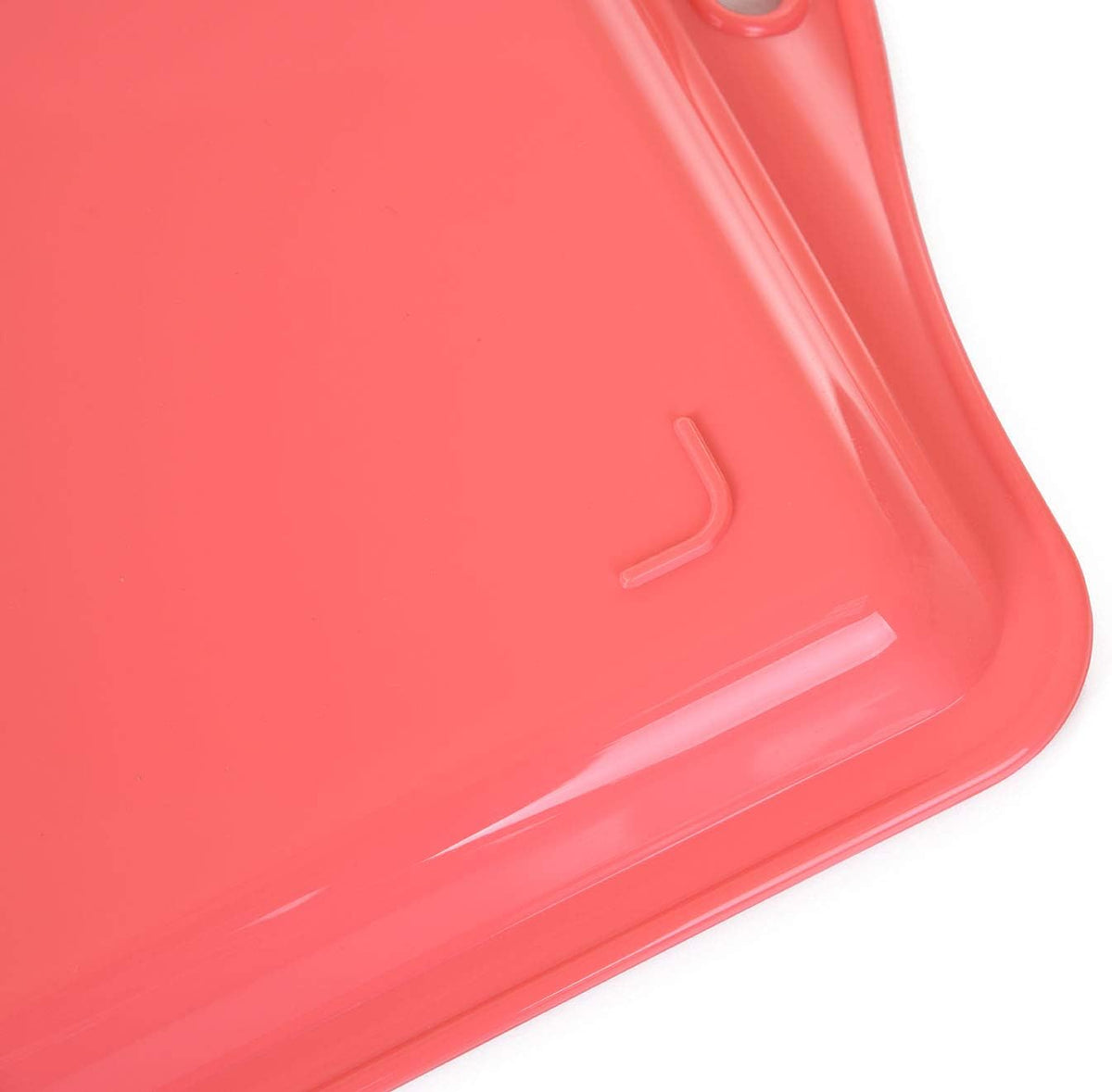 Home Durable Serving Tray (1pk, Salmon) - Platter with Handle 14in, Salmon, (Heavy Duty,Large Capacity Great for Kitchen, Wedding, Restaurant Indoor or Outdoor Picnic Camping