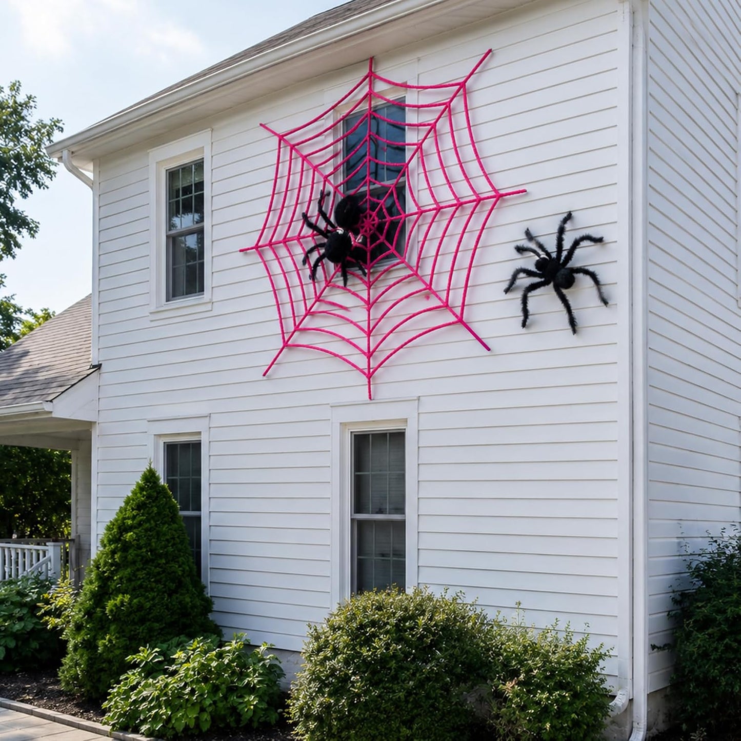 11.81 Ft Halloween Pink Spider Web Decoration, Cute Cobweb Wall Decor