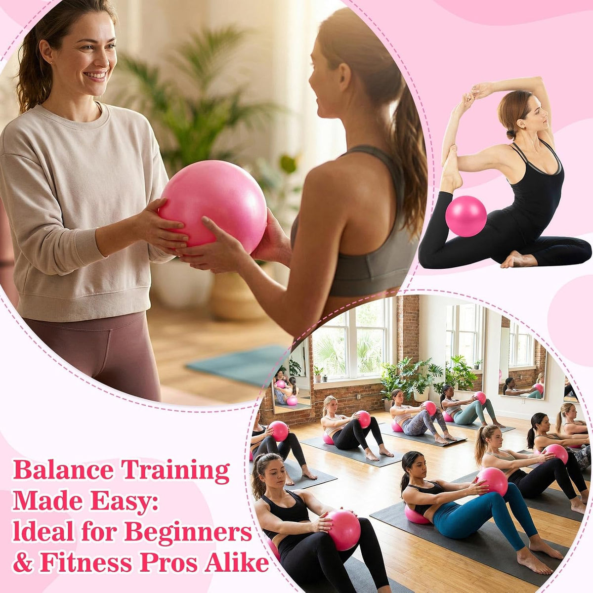 Teyva 40 Pcs Small Pilates Ball Bulk 9 Inch Mini Yoga Balls
