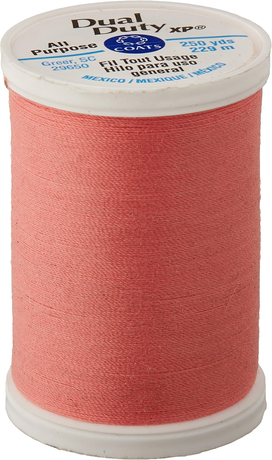 Coats 250 yd Dual Duty XP General Purpose Thread, Medium, Coral