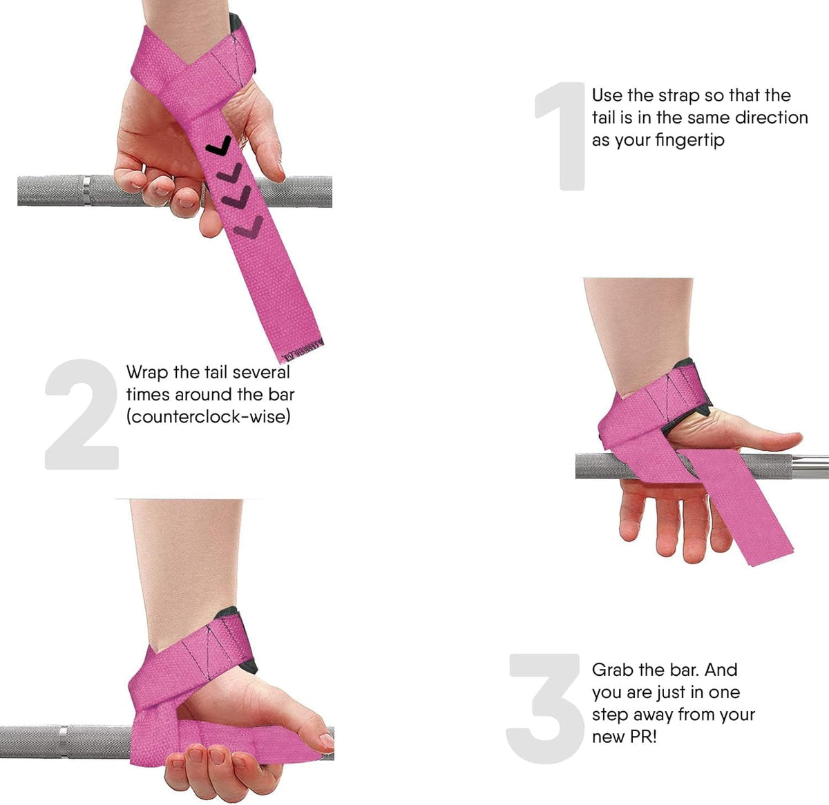 Weight Lifting Straps Wrist Support Padded Neoprene Gym Cross Training Hand Bar Weightlifting Straps Fitness Bodybuilding Power Exercise Grips Deadlift Men Women