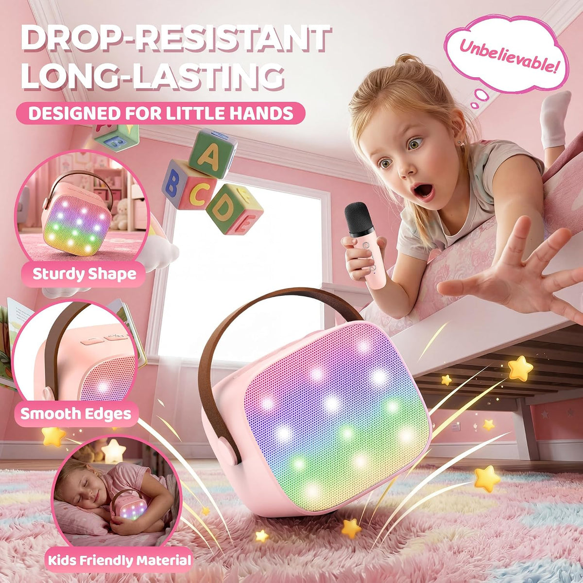Karaoke Machine for Kids Adults,Birthday Gifts for Girls 3-12 Years Old