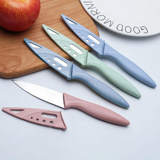 3Pcs Sharp and Durable Fruit Knife (pink, Blue, Green)