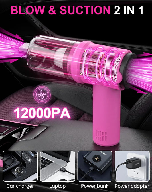 Car Cleaning Kit with Mini Vacuum, Car Detailing Kit Interior