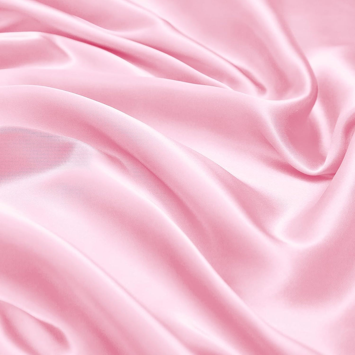 Vonty Pink Satin Ruffle Tablecloth, 60"x102", 5.9" Ruffle Trim