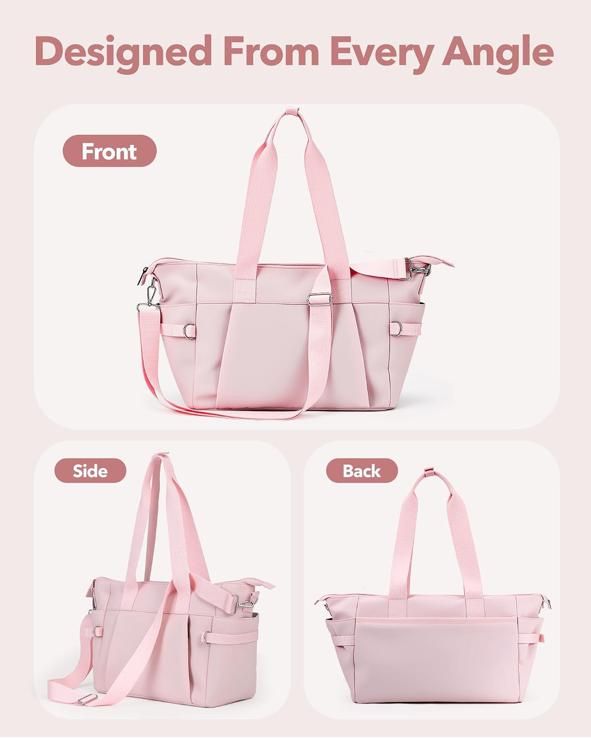 Small Gym Bag for Women, Lightweight Mini Duffle Bag with Wet Compartment, Perfect as a Travel Carry On or Crossbody Weekender for Sport, Workout & Dance