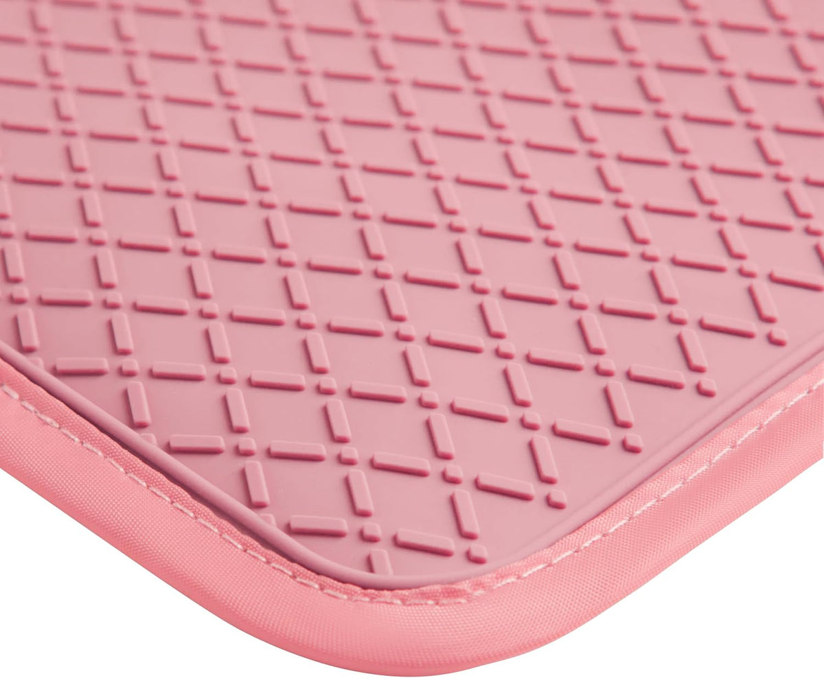 Pink Checkered Pot Holder, Checkerboard Potholders for Kitchen, Silicone Pot Holders with Pocket for Kitchen Clearance 2 Pack Set, Hot Pads and Oven Mitts for Cooking Baking