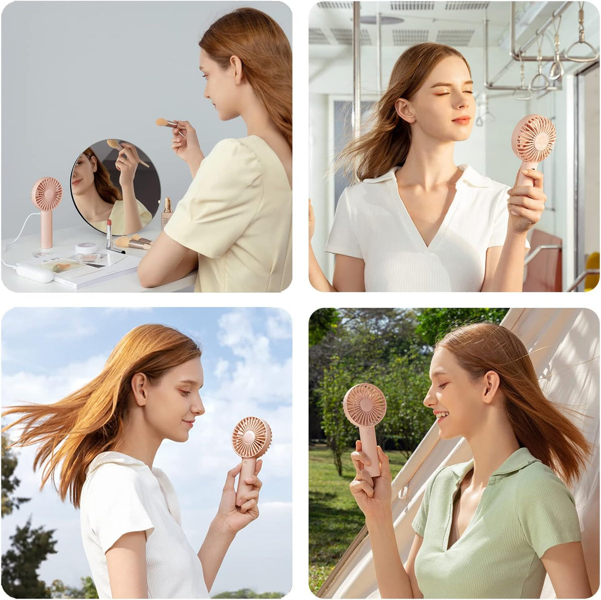 JISULIFE Handheld Mini Fan, Portable and Small with 3 Speeds