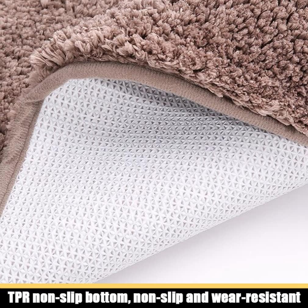 Bathroom Rugs Ultra Soft Shaggy and Absorbent Luxury Bath Mat Non Slip Carpet Mats for Tubs Toilet Showers Machine Washable Small Bathmat Doormat Solid 20" X 31" Light Pink