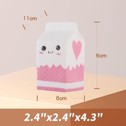 4.8" Jumbo Slow Rising Kawaii Squishie Milk Bag Scented Squishies Charms Decompress Toy 1 Pcs Color Random Stress Relief Kid's Toys