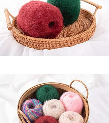 6 Balls Angora Mohair Wool Yarn Soft Fingering Baby Mohair Cashmere Hand Crochet Yarn for Knitting DIY Scarf Sweater Thread 300g (Pink)