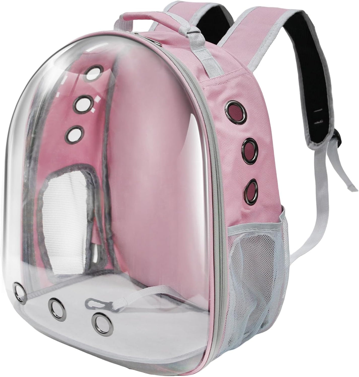 Cat Backpack, Airline Approved Bubble Carrying Bag for Small Medium Dogs Cats, Space Capsule Pet Carrier Dog Hiking Backpack Travel Carrier (Pink)