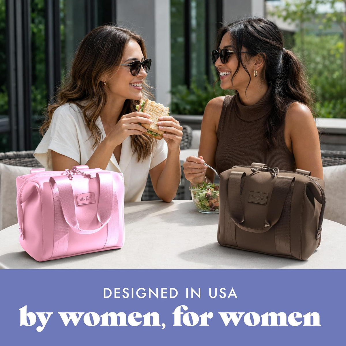 Remi Neoprene Lunch Bag for Women w/Ice Pack & Containers