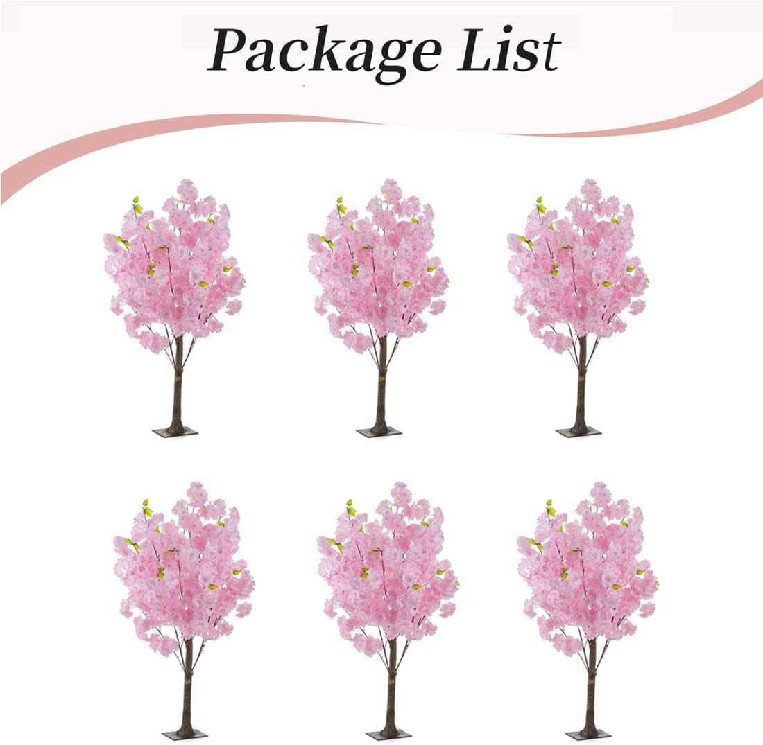 Cherry Blossom Tree Wedding Centerpiece: Set of 6, Pink, 3.2ft