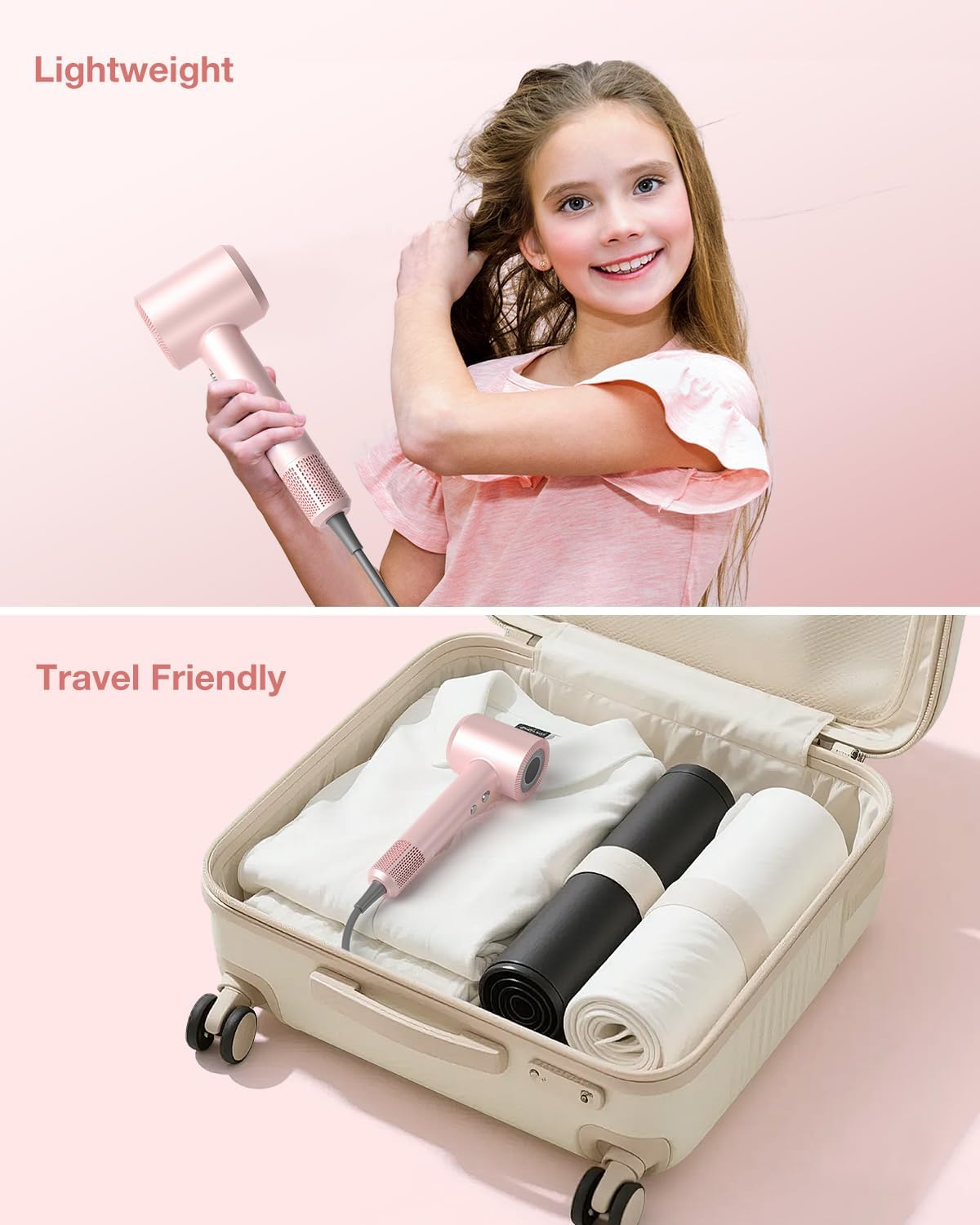 Hair Dryer, 160000 RPM High-Speed Ionic Blow Dryer