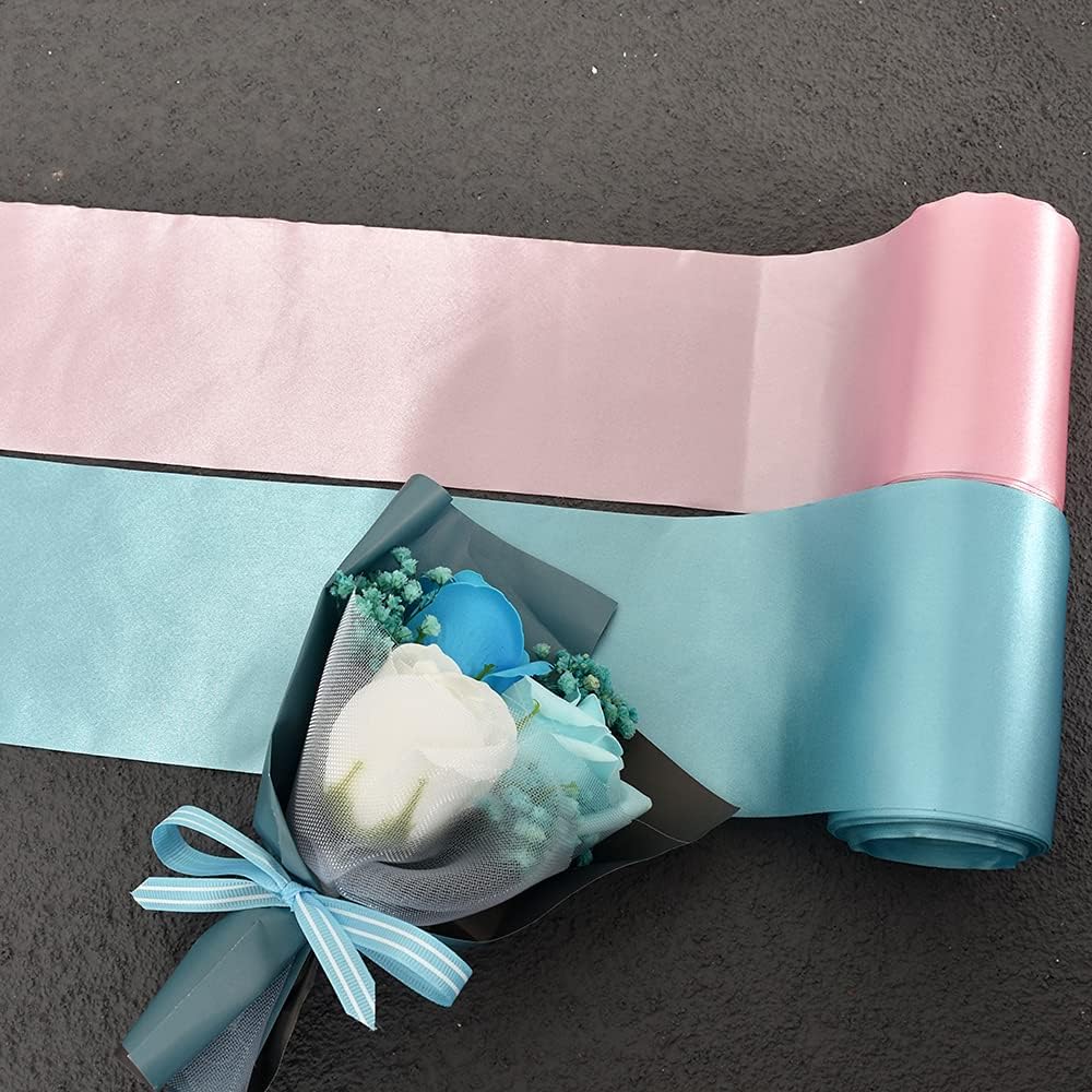 Pink Satin Ribbon Wide 4 Inch 22yd for Gift Wrap Christmas Decor