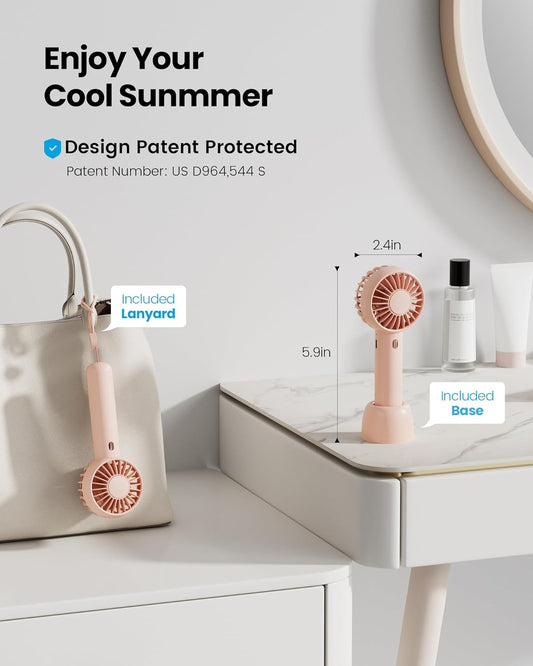 Mini Portable Fan, Small Personal Handheld Fan,Rechargeable
