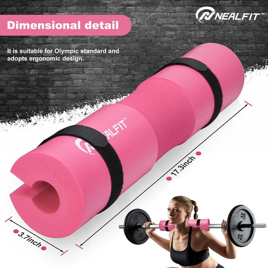 Barbell Pad Squat Pad for Squats—Squat Bar Pad—Great for Weightlifting,Lunges and Hip Thrusts—Foam Sponge Pad—Fit Standard and Olympic Bars Perfectly