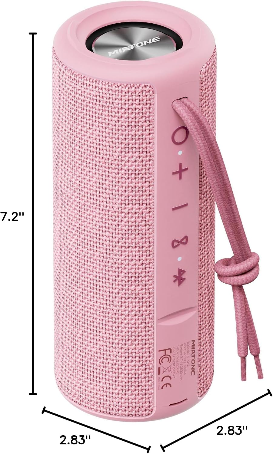 Boombox Outdoor Portable Bluetooth Speaker Waterproof Wireless Speakers Gifts for Women Mothers Mom Wife Her - Pink