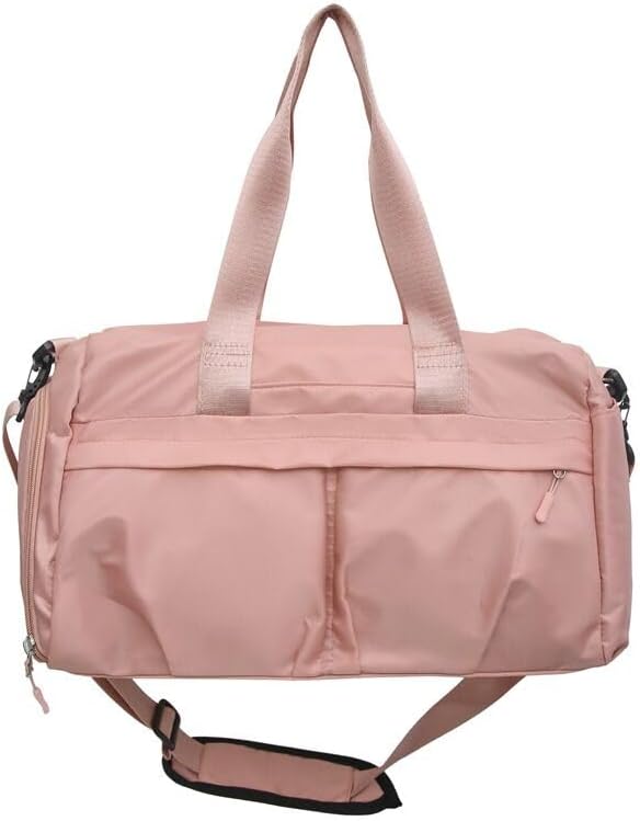 Small Gym Bag for Women, Travel Duffle Bag Carry On Gym Sports Women Girls Workout Travel Bag (Pink)