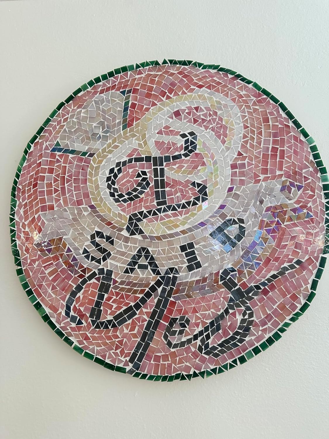 4 Shapes Mixed Glass Mosaic Tiles,Square+Diamond+Triangle+Rectangle 220 PCS Stained Glass Mosaic Pieces for Handmade Art Crafts and Home Decoration (Pink)